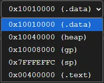 Memory region selector